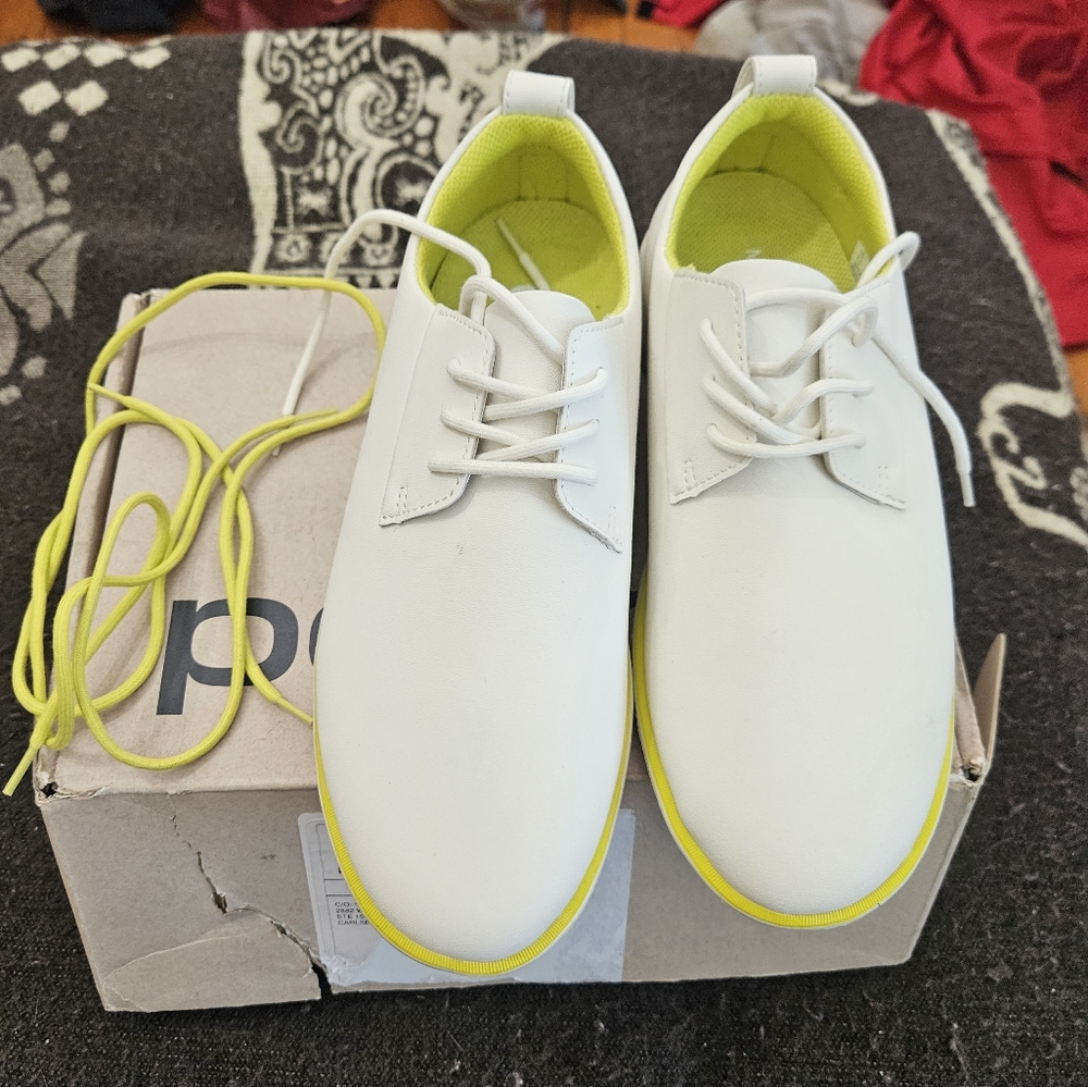 Ponto Pacific Women's Size 6.5 US White Citrine Footwear Oxford Comfort Shoes